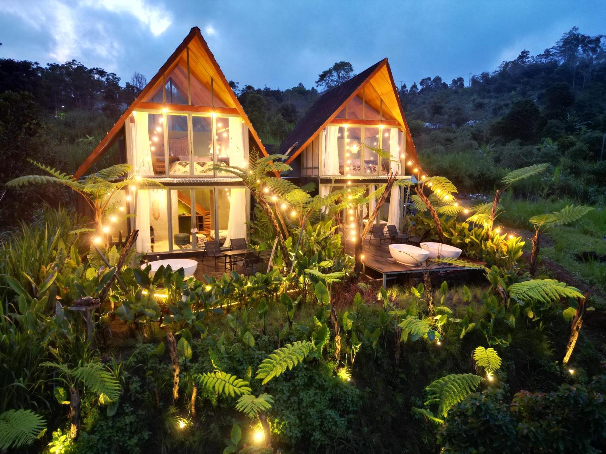 Black Wood Cabin Kintamani Exterior foto
